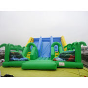palm tree jungle inflatable slide